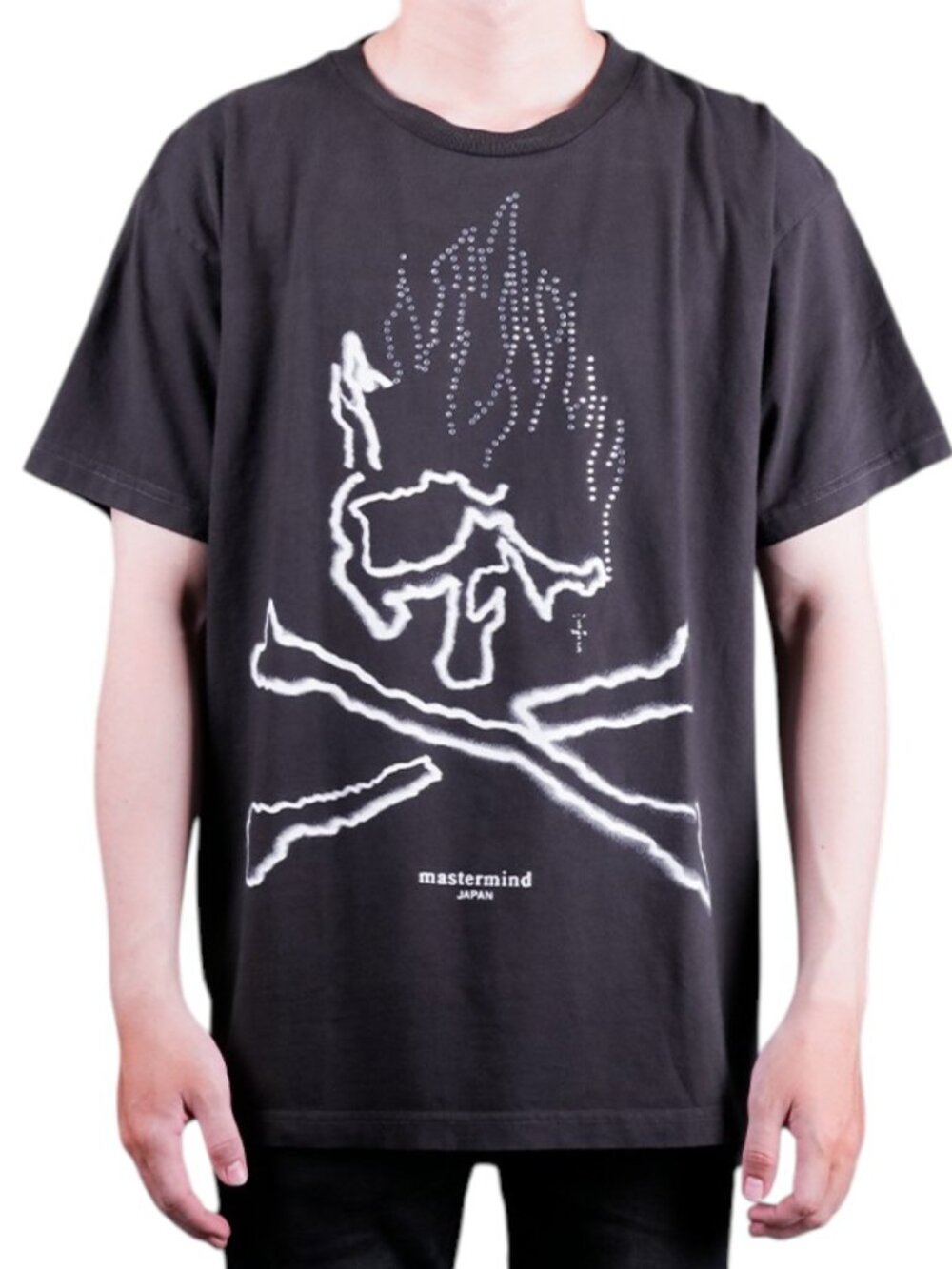 Cactus Jack Travis Scott T-Shirt Mastermind Japan Skull Mens XL Black Rhinestone